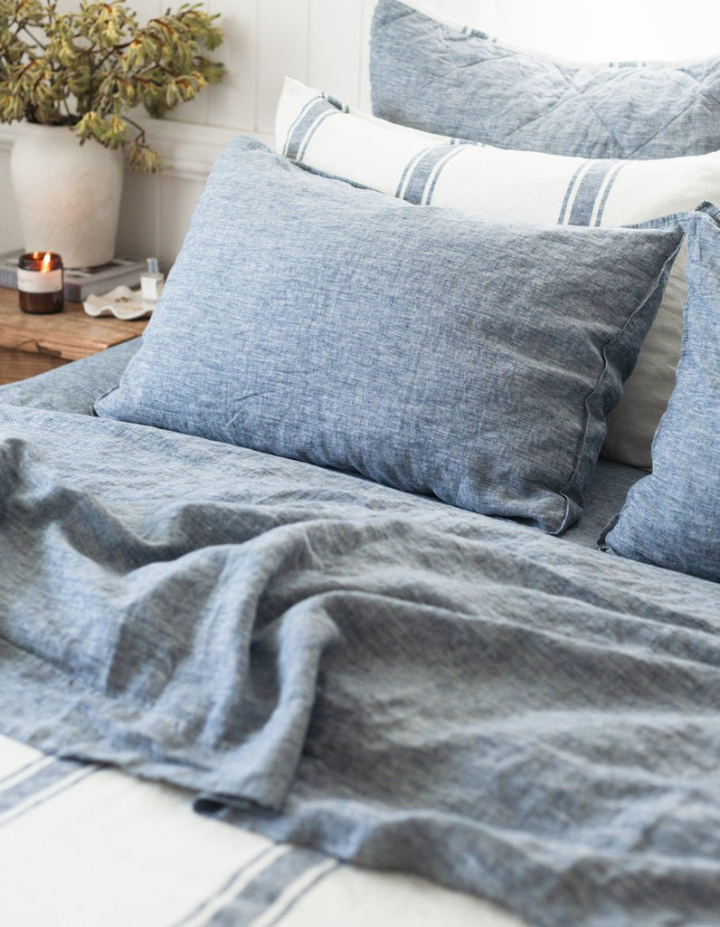 Linen Sheet Set - Indigo - Salt Living