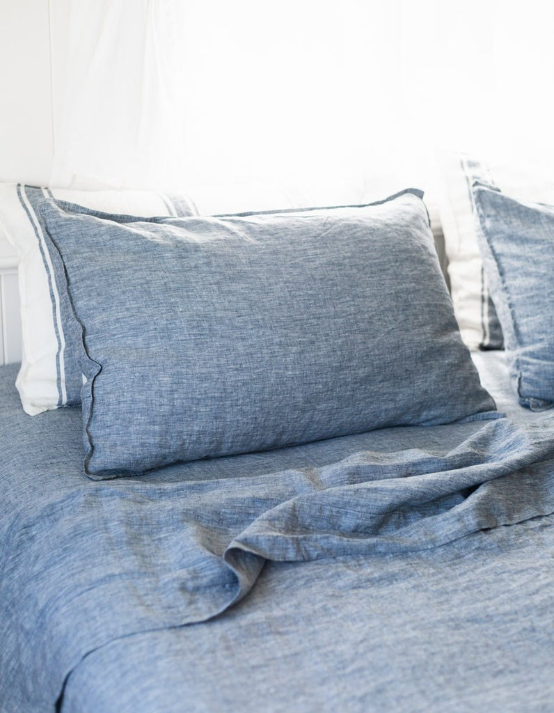 Linen Sheet Set - Indigo - Salt Living