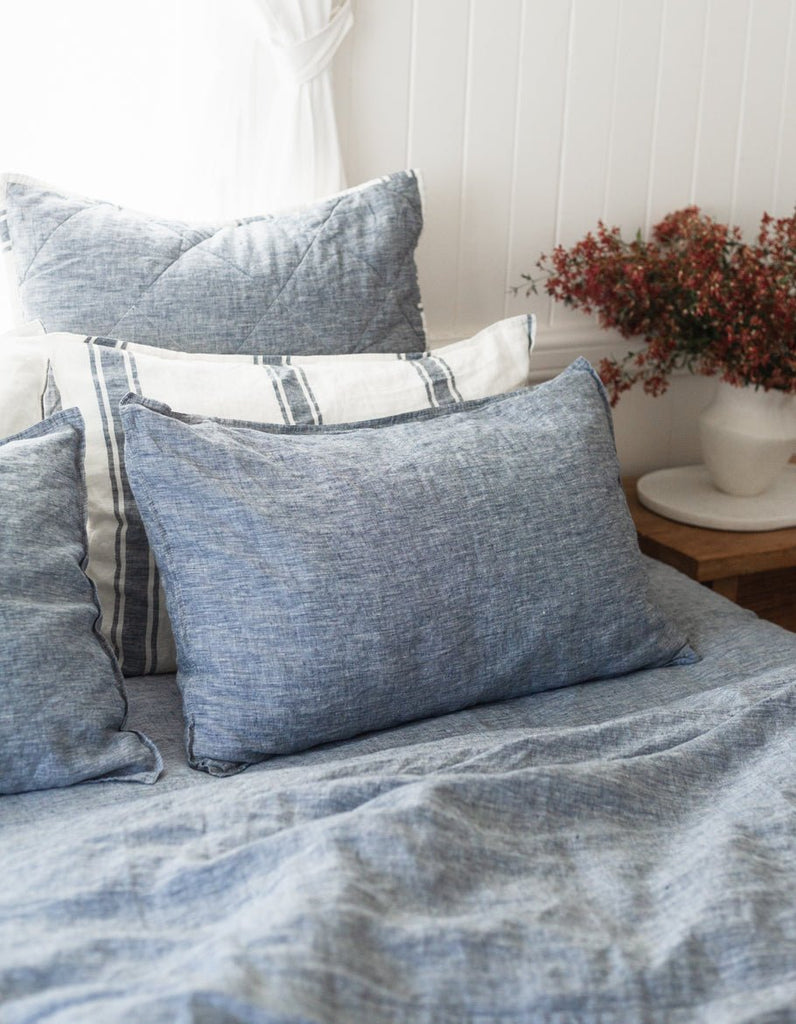 Linen Sheet Set - Indigo - Salt Living