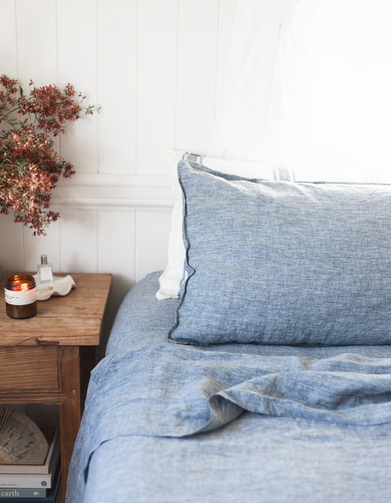 Linen Sheet Set - Indigo - Salt Living