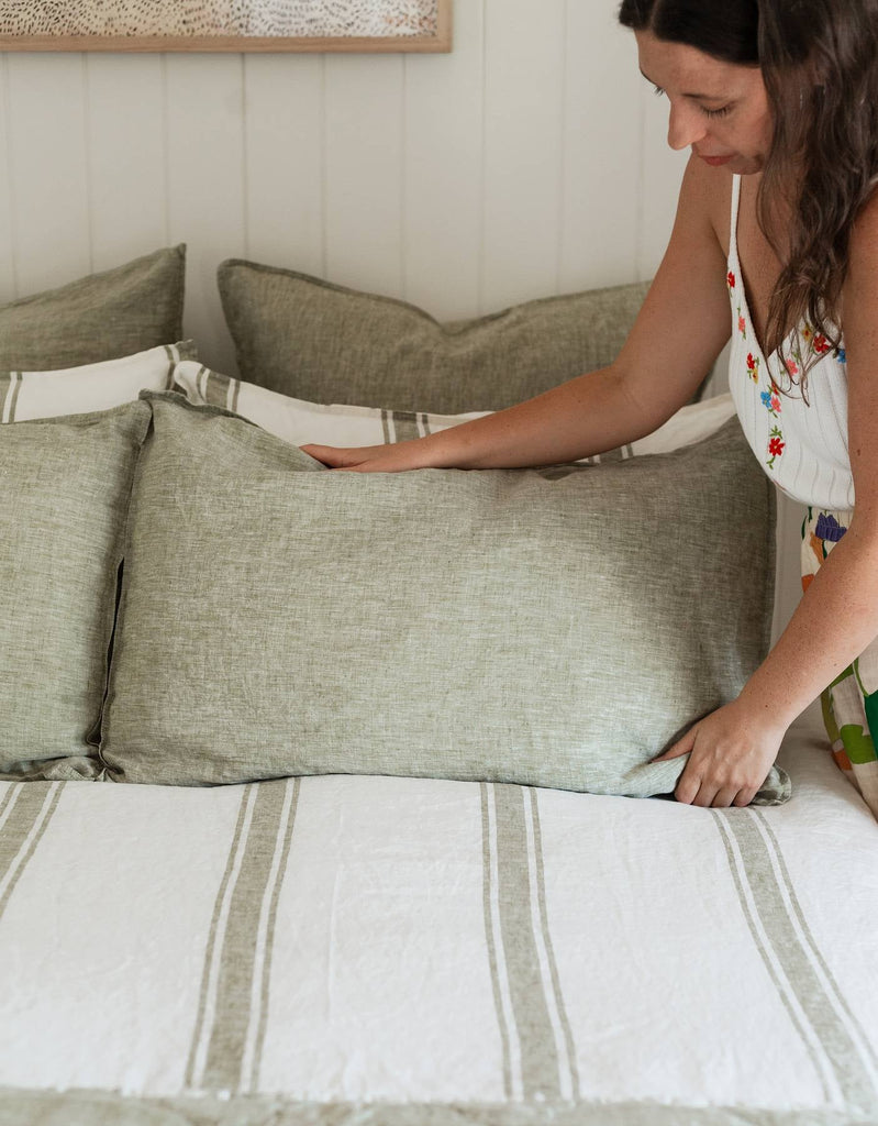Linen Sheet Set - Kelp - Salt Living