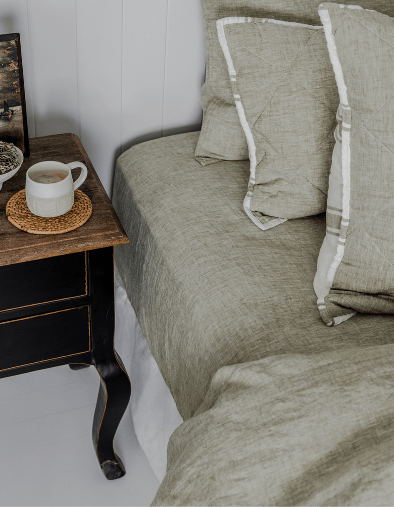 Linen Sheet Set - Kelp - Salt Living