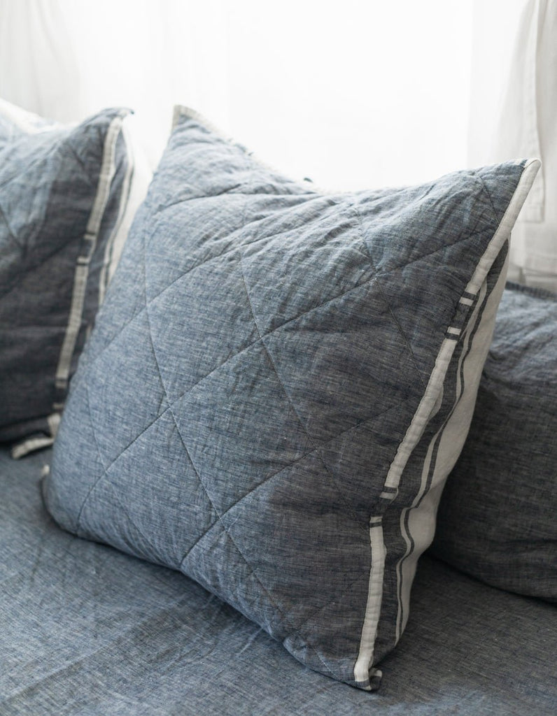 Quilted Euro Sham - Indigo - Salt Living