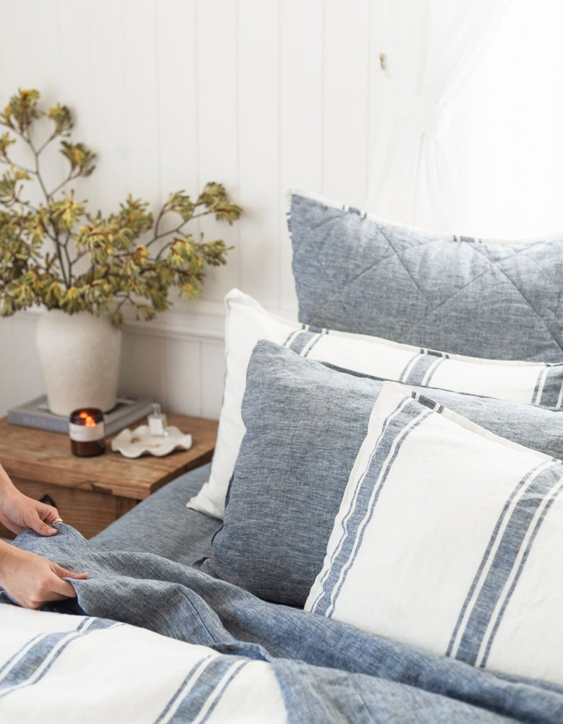 Quilted Euro Sham - Indigo - Salt Living