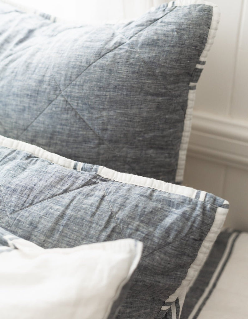 Quilted Pillow Sham - Indigo - Salt Living