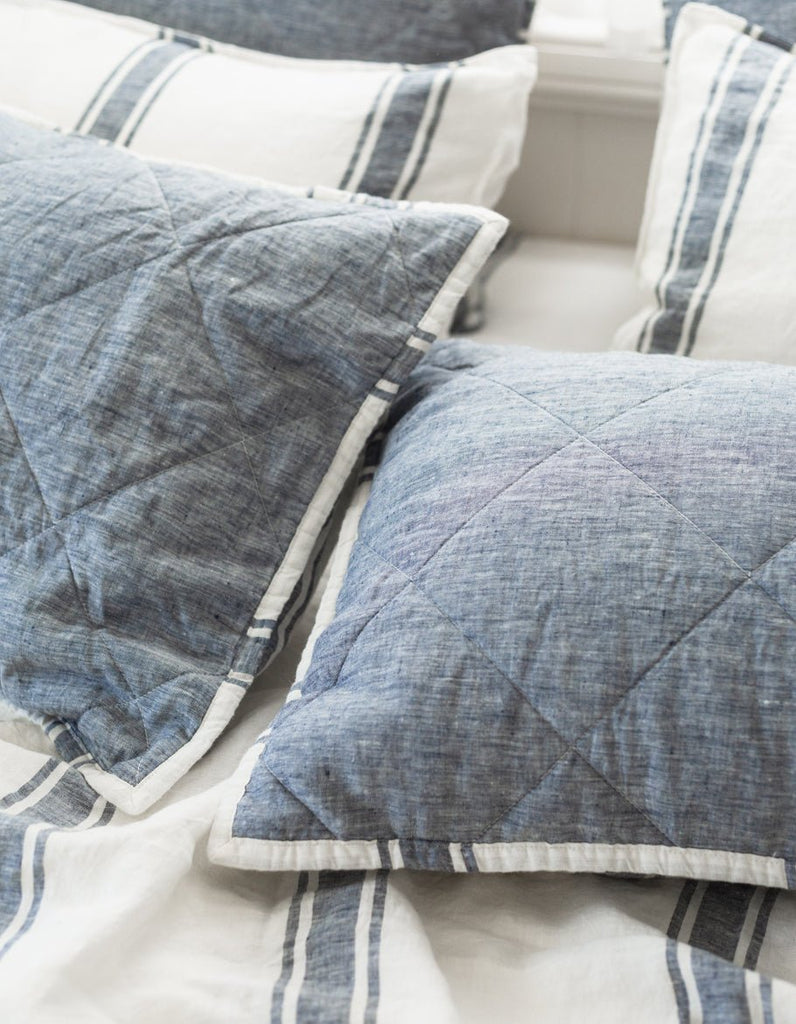 Quilted Pillow Sham - Indigo - Salt Living