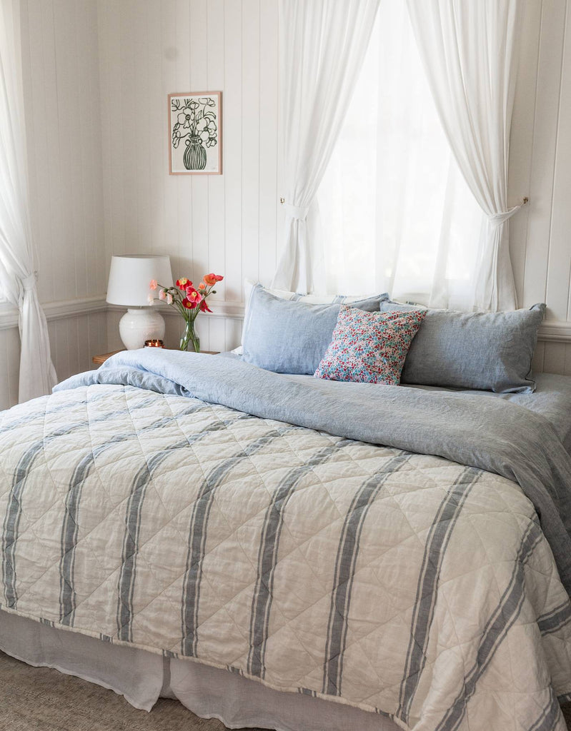 Pillowcase Set - French Blue Yarn Dyed – Linen Bedding