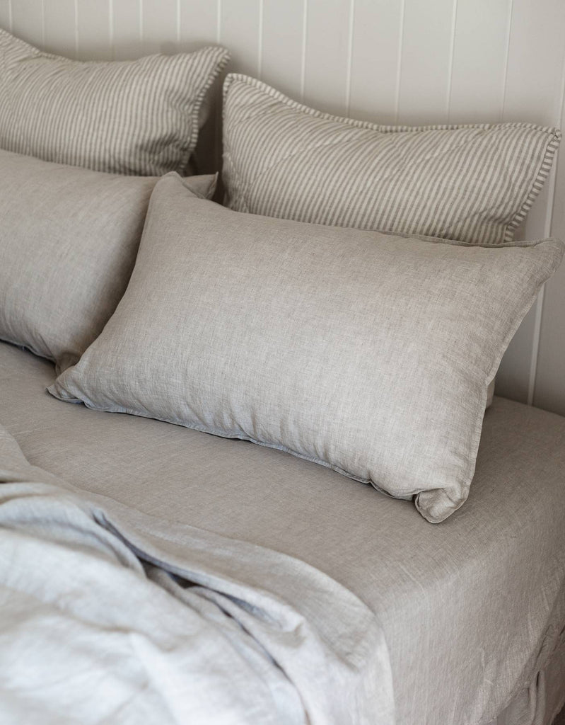  Fitted Sheet in Natural - Linen Bedding - Single to Super King