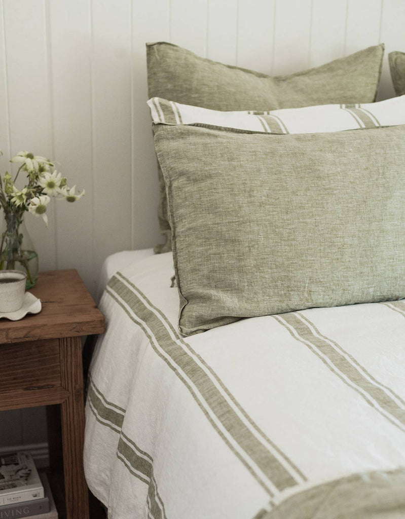 Pillowcase Set - Kelp Yarn Dyed – Linen Bedding