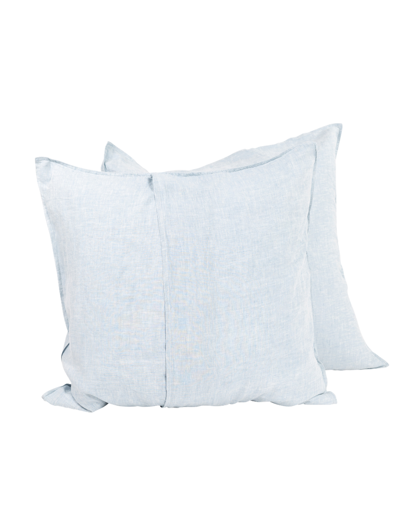 Linen Euro Pillowcase Set - Yarn Dyed French Blue