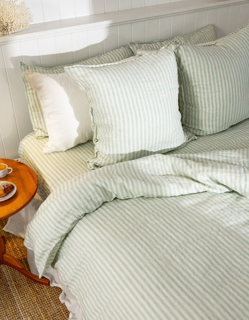 Striped Linen Duvet Cover Set by Salt Living