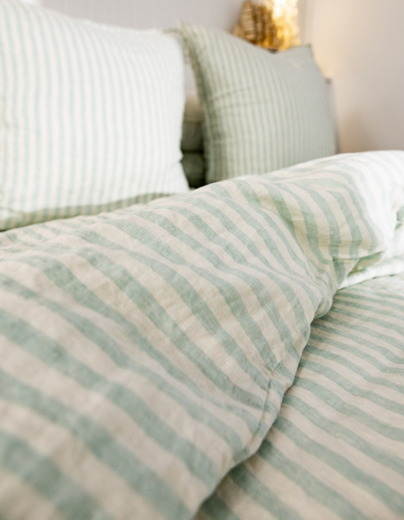 Striped Linen Quilt Cover Set by Salt Living