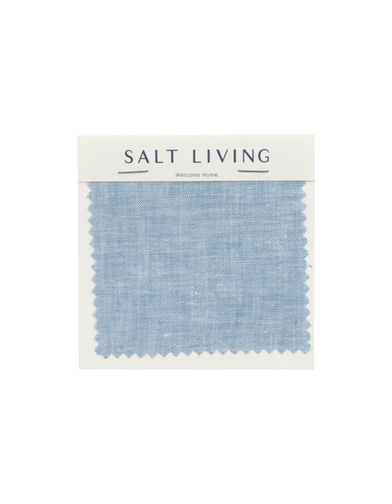  Linen Fitted Cot Sheet in French Blue by Salt Living