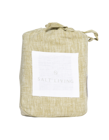 Linen Fitted Cot Sheet - Kelp by Salt Living