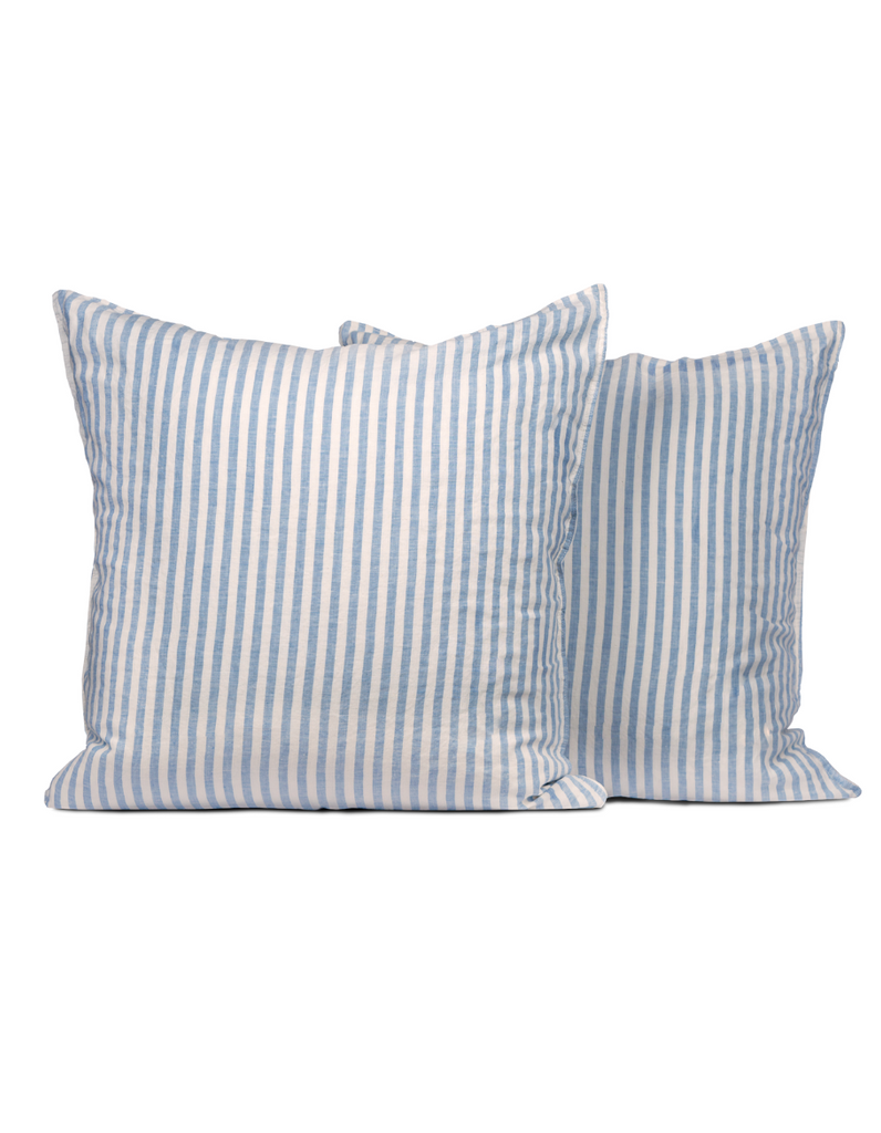  100% Linen European Pillowcases by Salt Living | Stripes Linen Euros