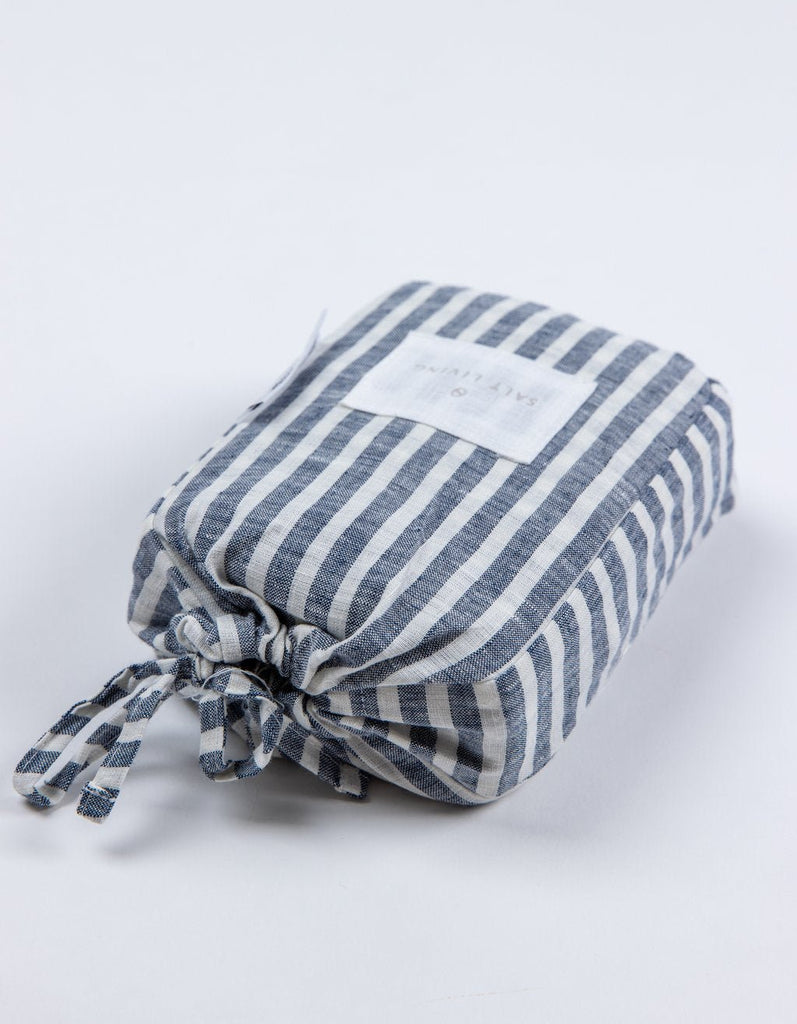 European Pillowcases - Indigo Stripe - Salt Living