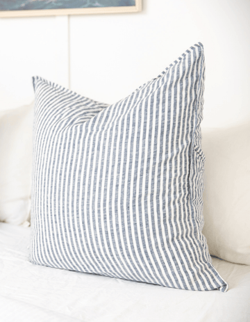 European Pillowcases - Indigo Stripe - Salt Living