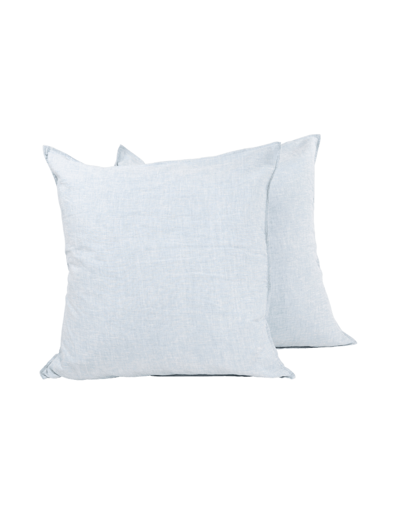 Linen Euro Pillowcase Set - French Blue - Salt Living