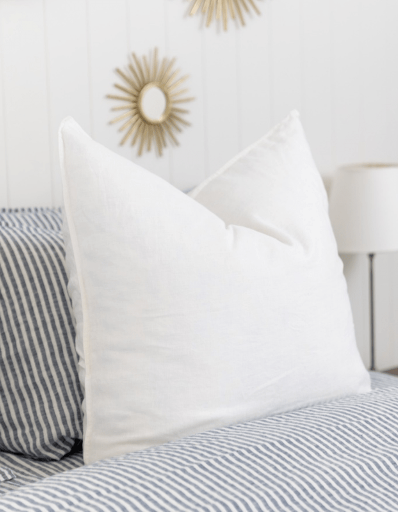 Linen European Pillowcases - White - Salt Living