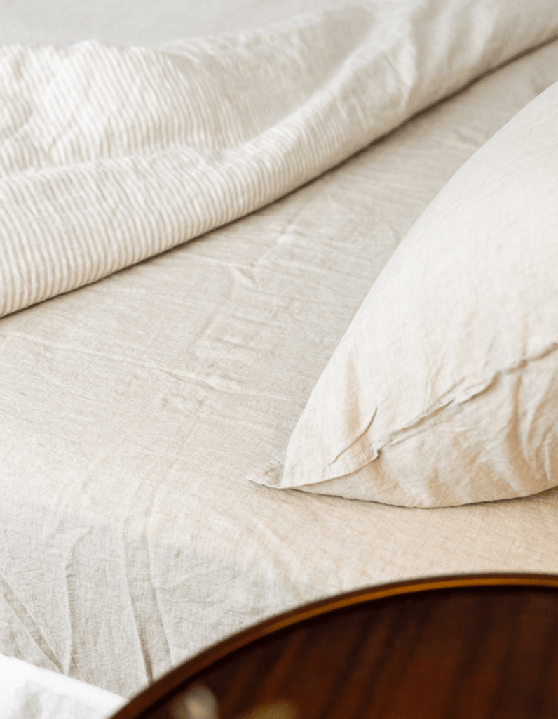 Linen Fitted Sheet - Natural - Salt Living