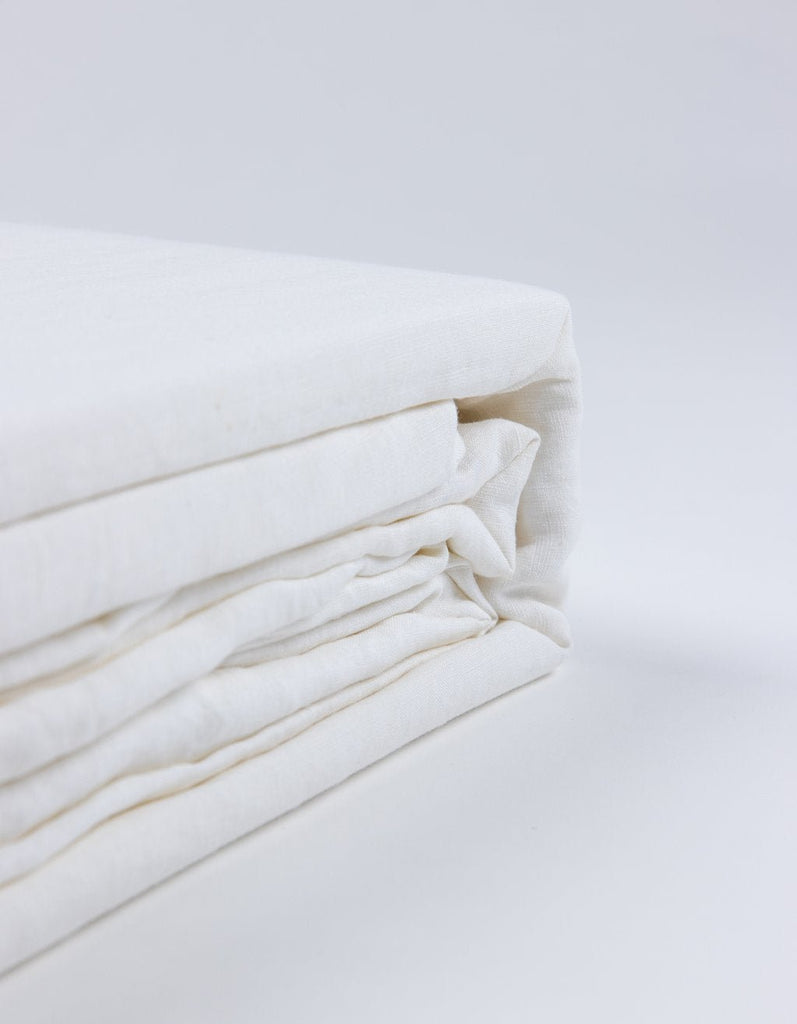 Linen Fitted Sheet - White - Salt Living
