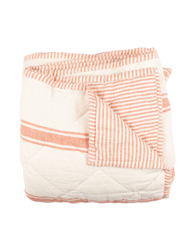 Linen Quilt - Red Coral - Salt Living